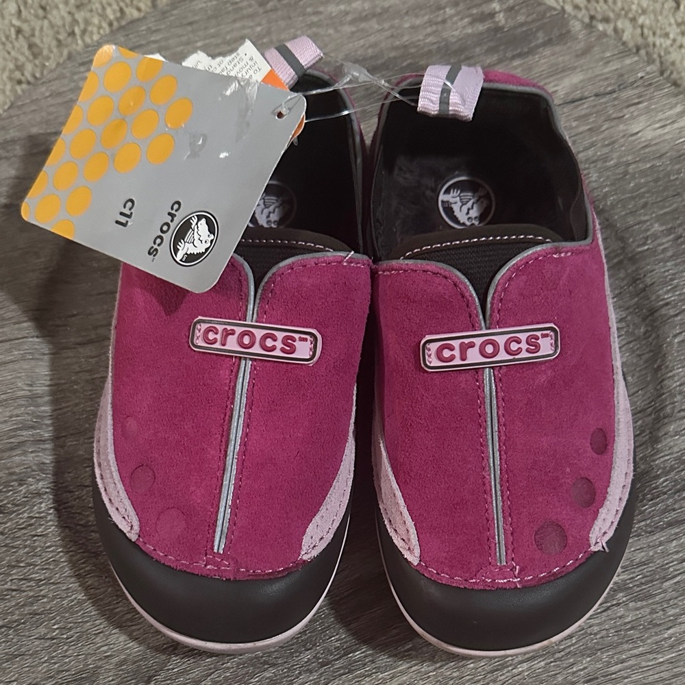 CROCS - Dawson Slip on Kids - Barry / Bubblegum - NEW WITH TAGS